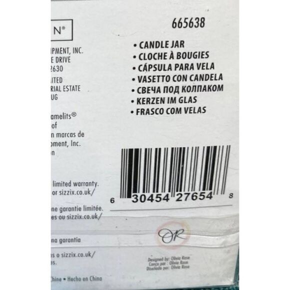 Sizzix Framelits w/Stamps Die Cutting Set-Candle Jar - Picture 3 of 3